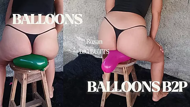 Bouncing on some balloons until I burst them with my buttocks (3)