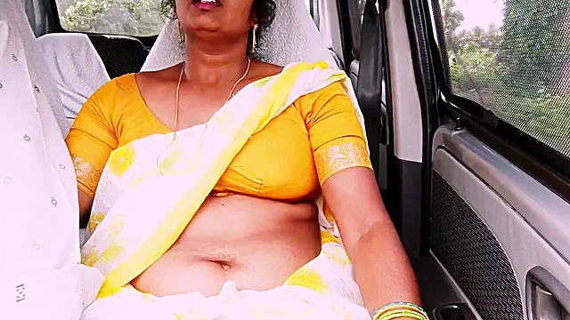 Car Sex, Indian Saree Maid Long Drive for Sex with House Owner, Telugu Dirty Talks. Part-3