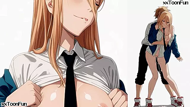 Chainsaw Man hentai animation - power big tits