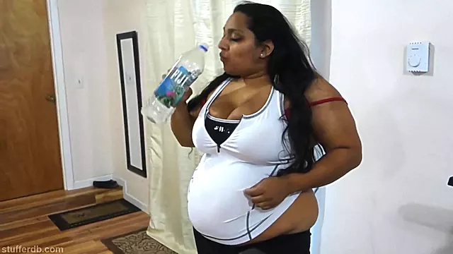 Bbw Workout Fail And Belly Stuffing