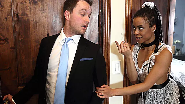 Tempting black teen coquette crazy Brazzers scene