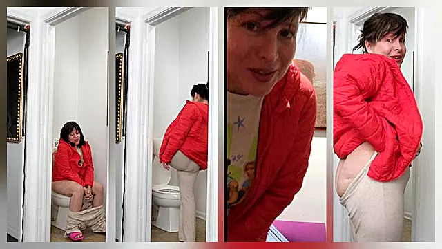 Princess Red Riding Hood Peeing Dumping w Chat plus A Big Struggle w Big Butt Fitting Into Yoga Pants