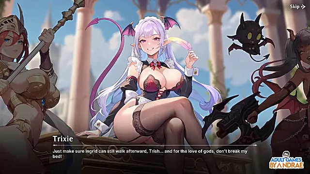 Engaging in sexy game play with stunning animated characters