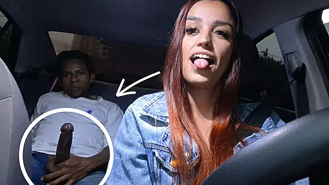 Auto Blowjob, Fetisch Blowjob, Öffentlich Fingern, Teen Fingern, Rothaariges Teen Mastubiert