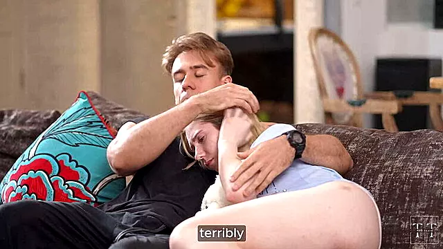 Step Dad's Big Cock Makes Slutty Teen Feel Better