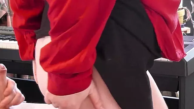 Stepmom Teaching Piano Lets Stepson Fuck Her Ass to Make It More Fun