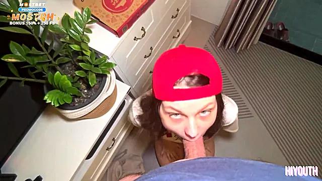 The Cute Delivery Girl ate my Pizza and was Fucked Hard for it