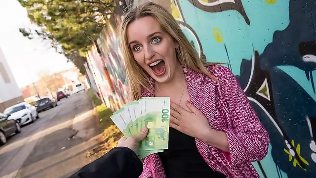 Geiler Blowjob, Geld Und Grosser Schwanz, Große Titten Von Unten Doggy, Vollbusige Teen