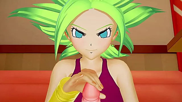 3D POV of thicc Kefla from Dragon Ball gets naughty in manga style