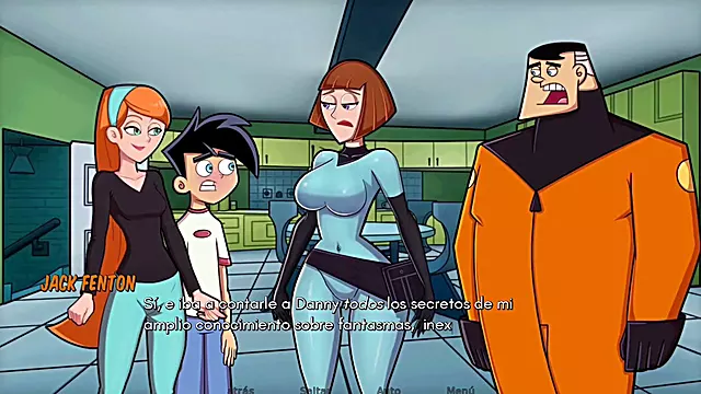 Cartoon hentai visual novel featuring Danny Phantom