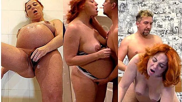 Marta Pregnant Redhead MILF Solo, Blowjob & Hardcore Mix