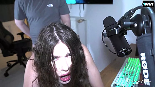 STREAMER LUCK - Petite Babe Gets Fucked During Game - Princess Alice