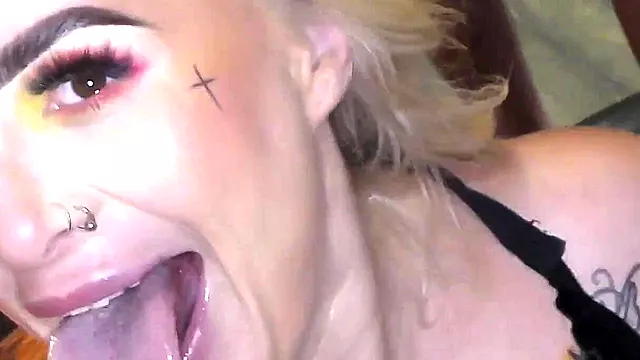 Tattooed MILF From the UK Getting Her Throat Fucked by Some Hard Cocks
