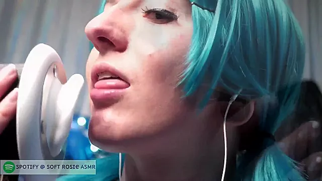 SFW ASMR - Trippy Ear Slurping - Non-Bare Earth Chan Costume Play - Binaural Layered NO CHATTING Ear Slurping