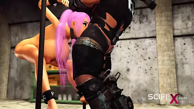 Sci-fi sex android fucks hard a sexy girl in the bunker