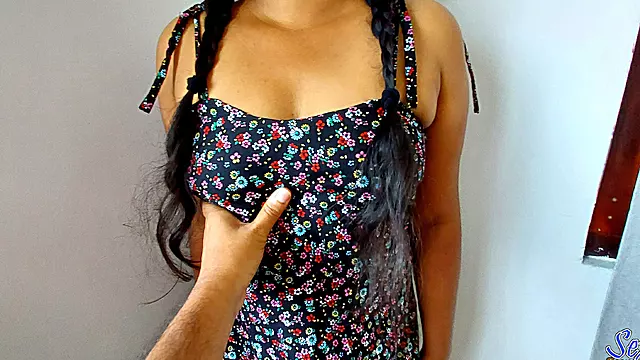 Sri Lankan - Cute Slut Seduces Roommate and Makes Him Cum on Her Tits - Asian Hot Couple