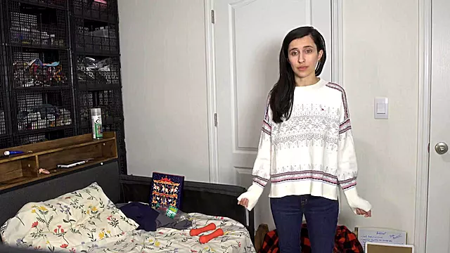 Step Sis Tries On Girl Next Store Sweaters Amateur Try On Haul!