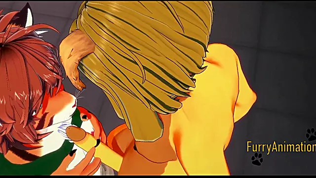 Furry Futanari Hentai 3D - Futanari and Tiger Girl Blowjob and Fucked with Creampie - Anime Manga Japanese Cartoon Porn