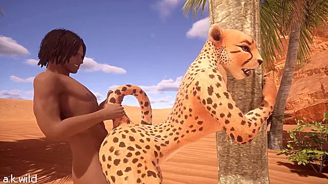 Animated manga porn with furry characters in a 2D world