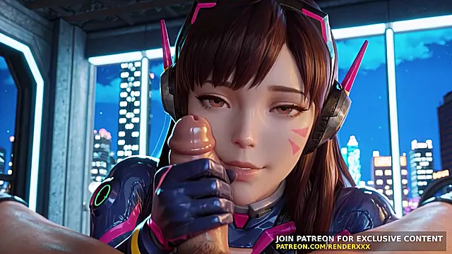 3D Animation : Overwatch - Dva Needs Your Cock