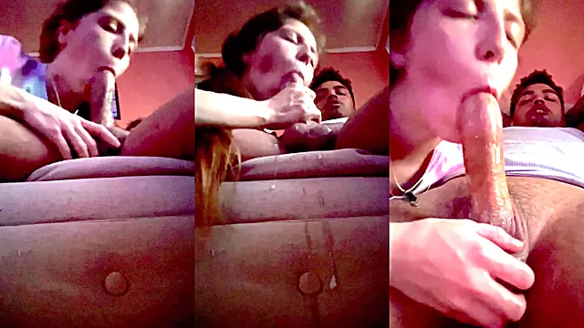 STEP SISTER ENJOYS MONSTER COCK DOEN HER THROAT