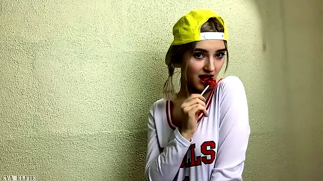 Horny schoolgirl teases her classmate and gets covered in cum
