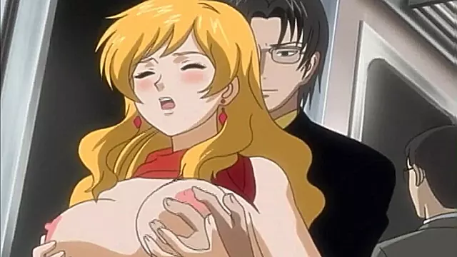 Anime porn Fumble a Steaming Huge-boobed Ash-blonde COUGAR on a Public Teach [UNCENSORED]