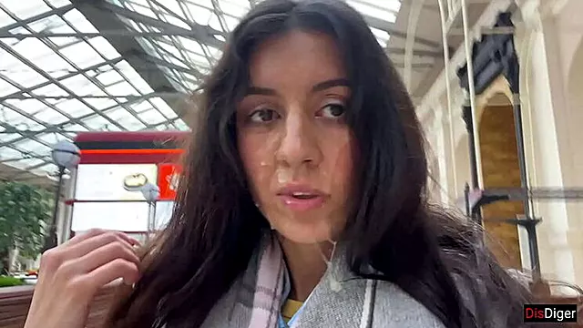 Cum All Over My Face in Public - Katty West and Dis Diger