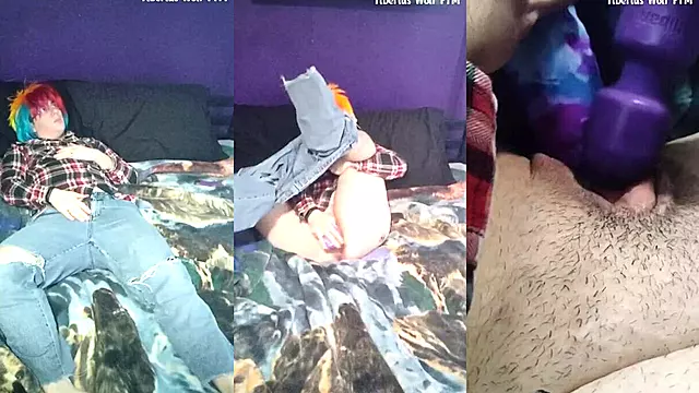 FTM Clit Pulsing DESTROYED Gushing Cum After Work Dildo Fuck