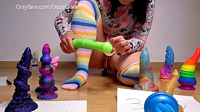 Egirl rides massive dildo into a dizzy cum-fueled fantasy