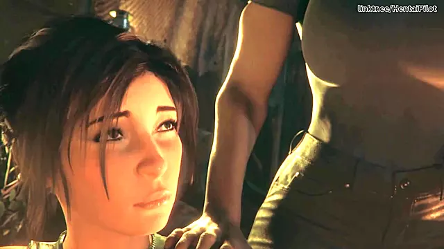 Tomb Raider Lara Gets The Biggest Futa Cock From The Camp - 3D Animation