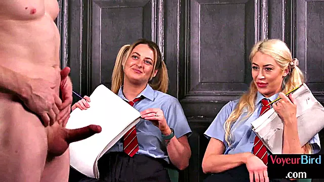 CFNM college voyeurs watching wanker during his action