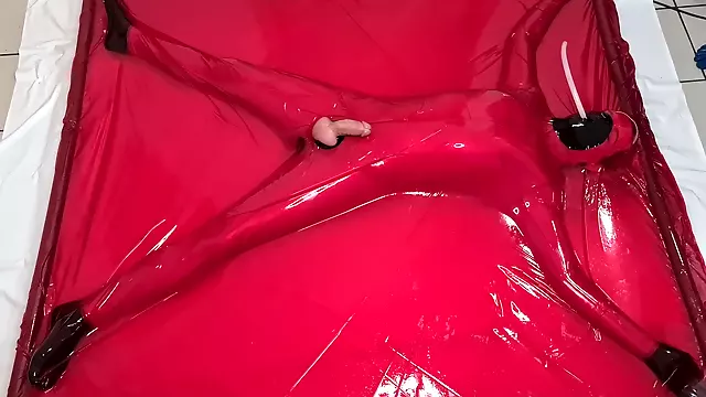 Latex Vacbed Play - Handjob Footjob Cumshot