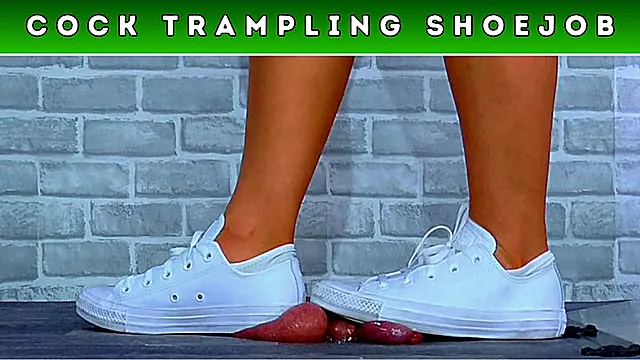 Cum Under The Rough Soles Of My Leather Converse All Stars (138) - Bug Cam - Trainer Trample Sneaker Trampling CBT Ballbusting Shoejob Cumshot Crush Fetish