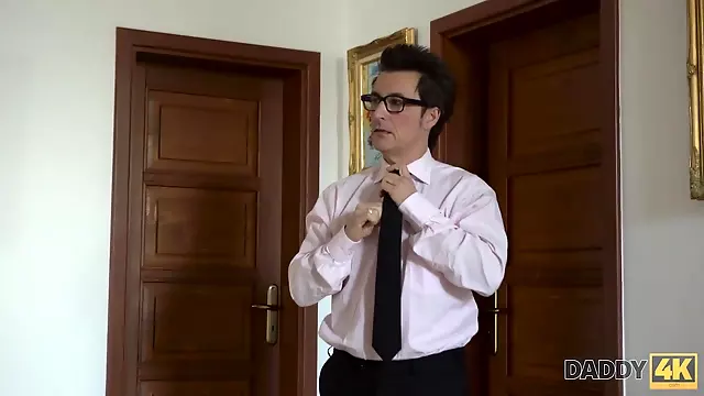 DADDY4K. Smart daddy find way how to seduce son   s girl for dirty sex