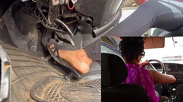 A Never-Ending Cranking Adventure In Black Low Heels