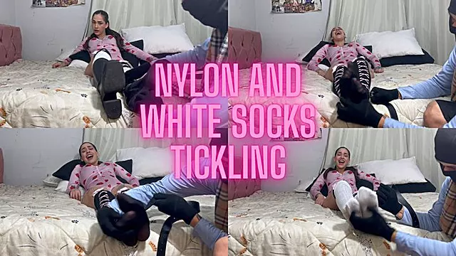 Schwarze Füsse, Schwarze Socken, Schwarze Strümpfe, Nylonfüsse, Füße Kitzeln, Str Mpfe Latina