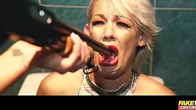 Blonde British Siren Unleashes Wild Passion in Strip Scene