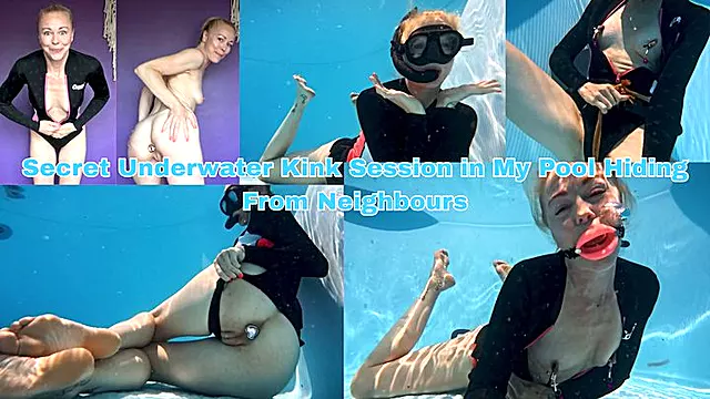 Secret Underwater Kink Session in My Pool Hiding From Neighbours - MP4 HD