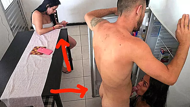 Risky Sex With Friend's Husband - Hot Amateur Threesome Blowjob