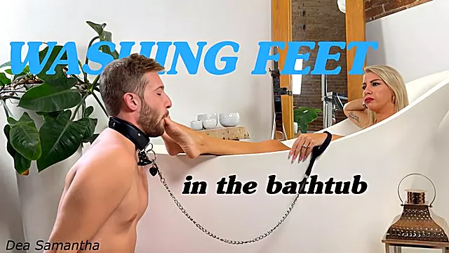 FOOT WORSHIP IN THE BATH