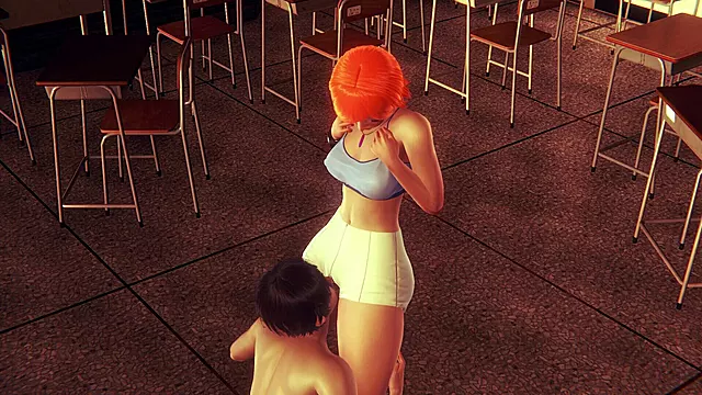Gwen Redhead Teen Pussy Licking & Fingering - Intense Orgasm in 3D Hentai Animation