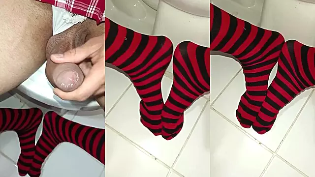 Japanese schoolgirl gets her panties drenched in front of you under her skirt