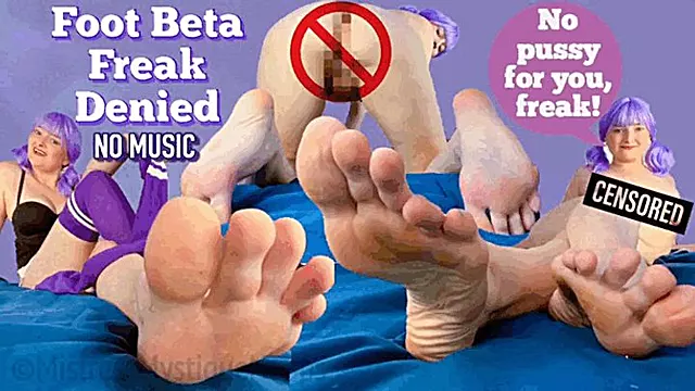 Foot Beta Freak Denied No Music - Feet are all you get to see uncensored while she masturbates! - Beta Safe Censored Porn, Female Domination, Femdom, Foot Humiliation, Feet JOI with Mistress Mystique Hoops - WMV