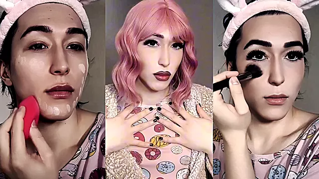 Femboy to Sexy Sissy Transformation with Makeup and Wig
