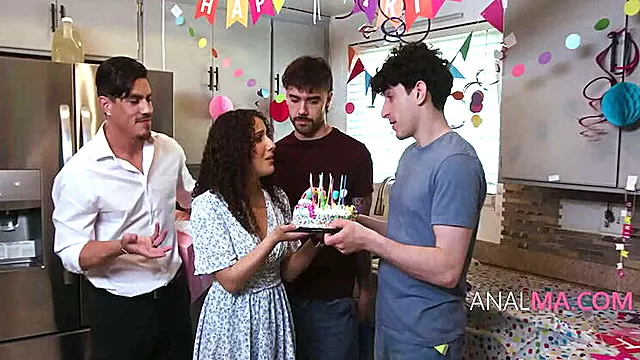 Steppy Mom Gets Fucked Hard In Ass On Birthday