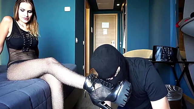 Femdom Chick Slaping Hard Her Slave