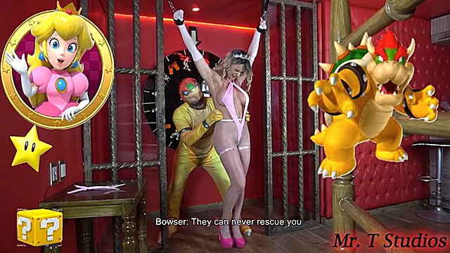 Princess Peach tickled by Bowser
