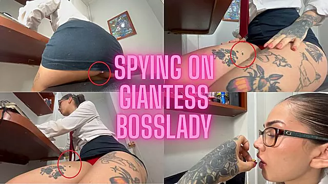 Spying on Giantess Bosslady