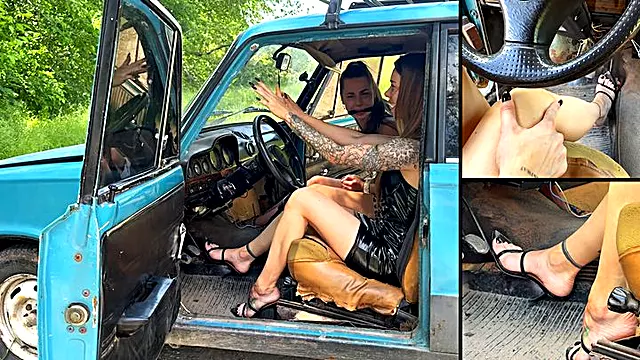 Nastya is bound with ropes, and cruel Chloe punishes her car 4K